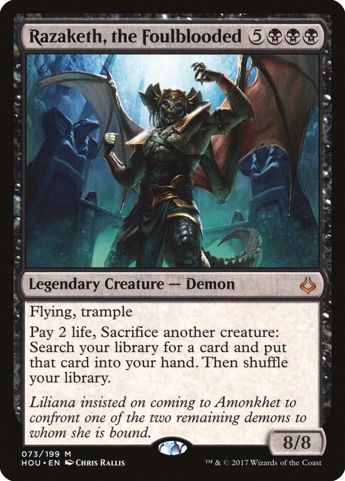 Razaketh, the Foulblooded 73 (Hour of Devastation)  - Foil | Good Games Adelaide SA