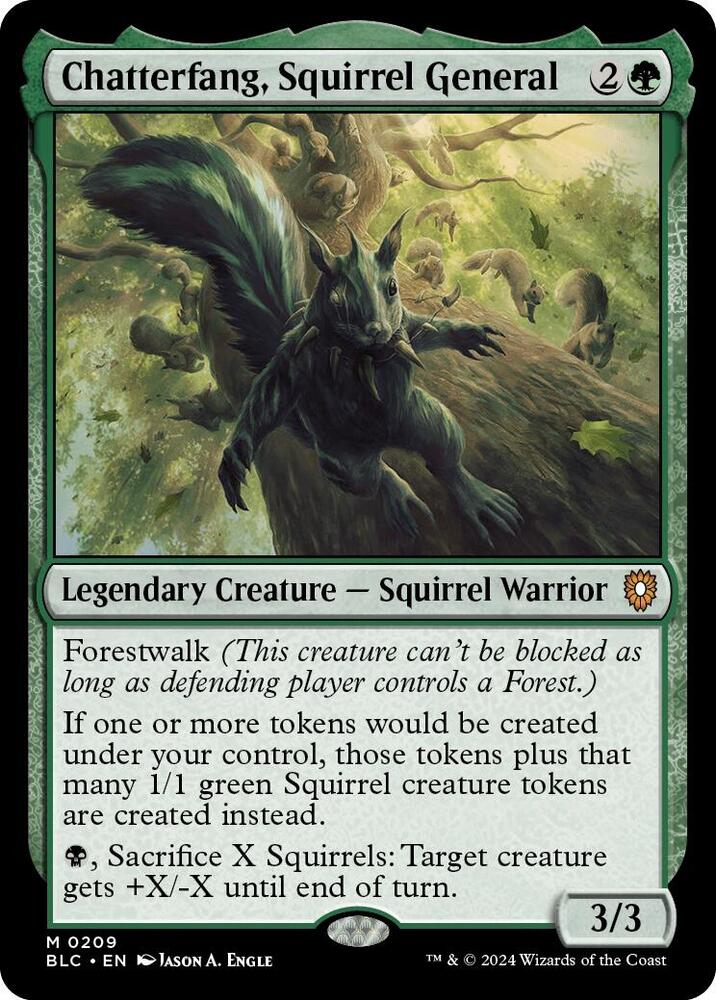 Chatterfang, Squirrel General 209 (Commander: Bloomburrow)  | Good Games Adelaide SA