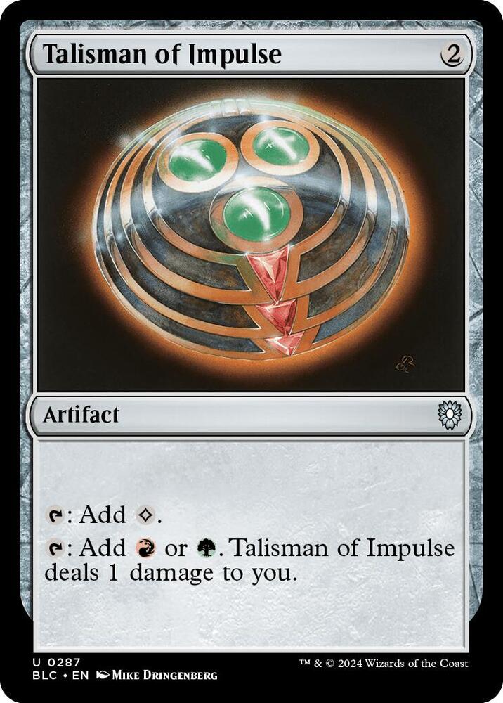 Talisman of Impulse 287 (Commander: Bloomburrow)  | Good Games Adelaide SA