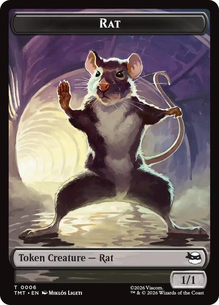 Rat Copy Double Sided Token 6 // 1 (Teenage Mutant Ninja Turtles)  | Good Games Adelaide SA
