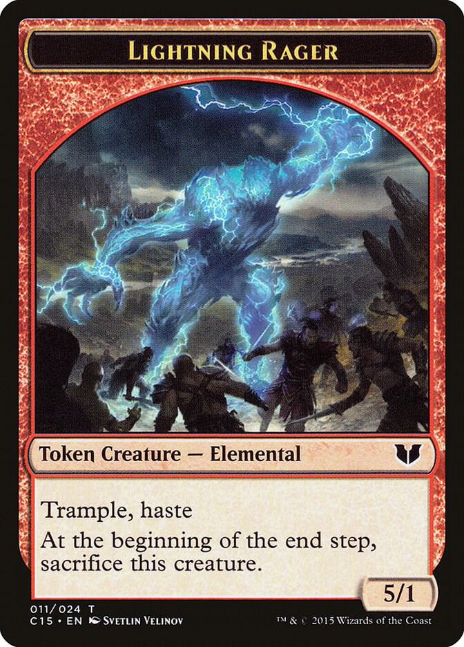 Lightning Rager Lightning Rager Double Sided Token 11 // 11 (Commander 2015)  | Good Games Adelaide SA