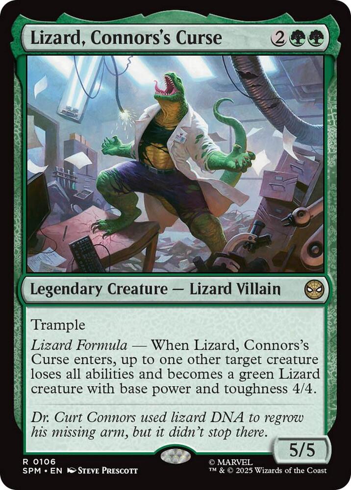 Lizard, Connors's Curse 106 (Marvel's Spider-Man)  - Foil | Good Games Adelaide SA