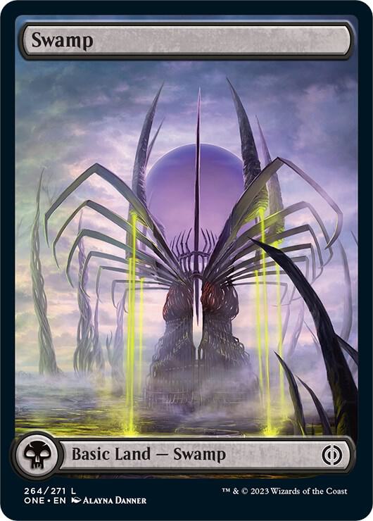 Swamp 264 Full Art 264 (Phyrexia: All Will Be One)  | Good Games Adelaide SA