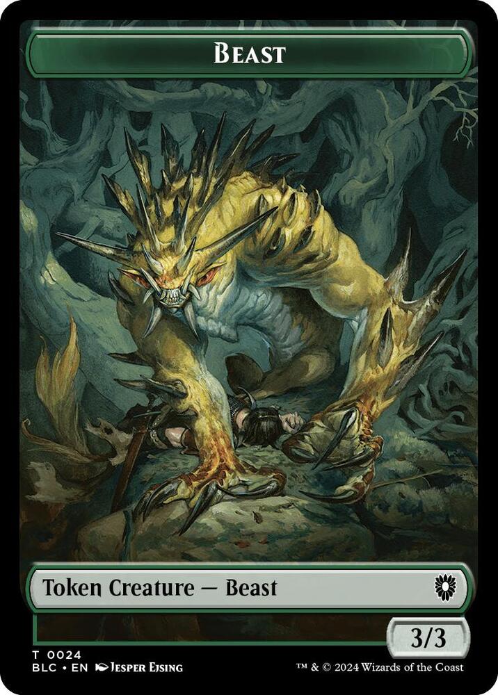 Beast 0024 Treasure Double Sided Token 24 // 29 (Commander: Bloomburrow)  | Good Games Adelaide SA