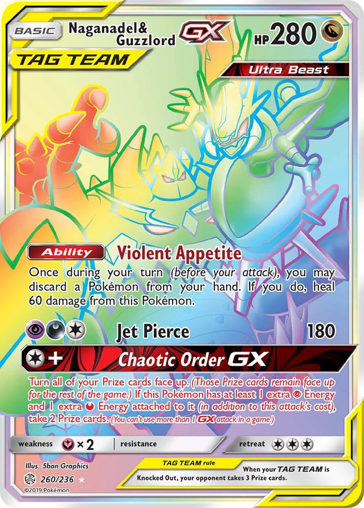 Naganadel and Guzzlord GX Secret 260/236 (SM - Cosmic Eclipse)  - Holofoil | Good Games Adelaide SA