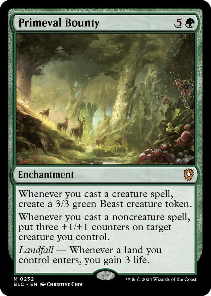 Primeval Bounty 232 (Commander: Bloomburrow)  | Good Games Adelaide SA