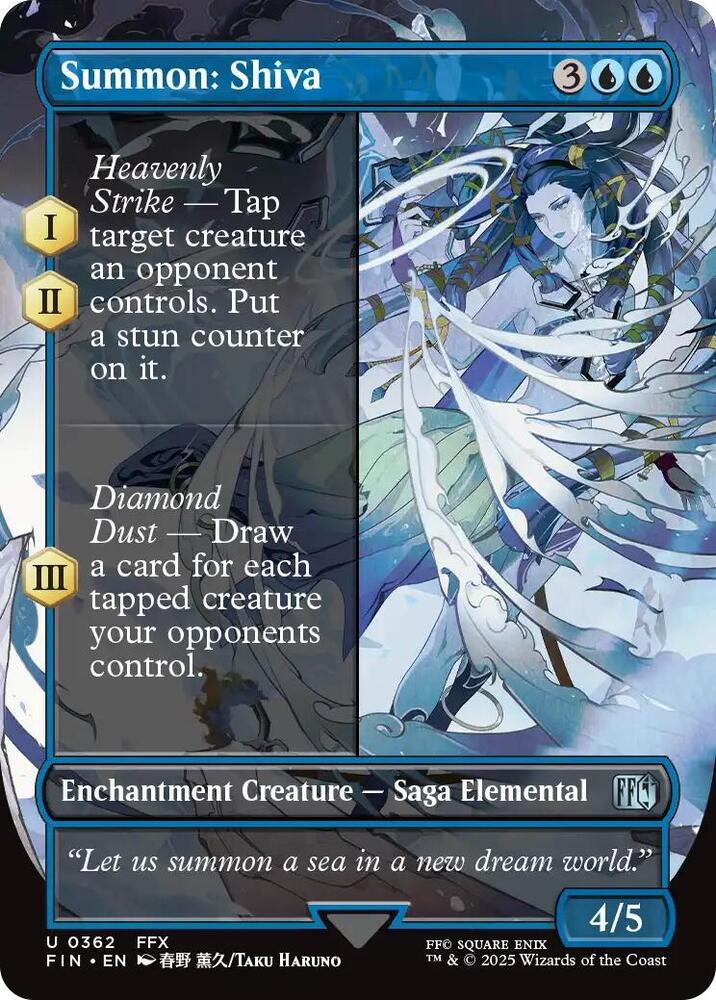 Summon: Shiva 362/309 (FINAL FANTASY)  - Borderless | Good Games Adelaide SA