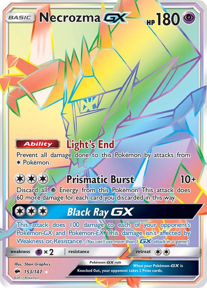 Necrozma GX Secret 153/147 (SM - Burning Shadows)  - Holofoil | Good Games Adelaide SA