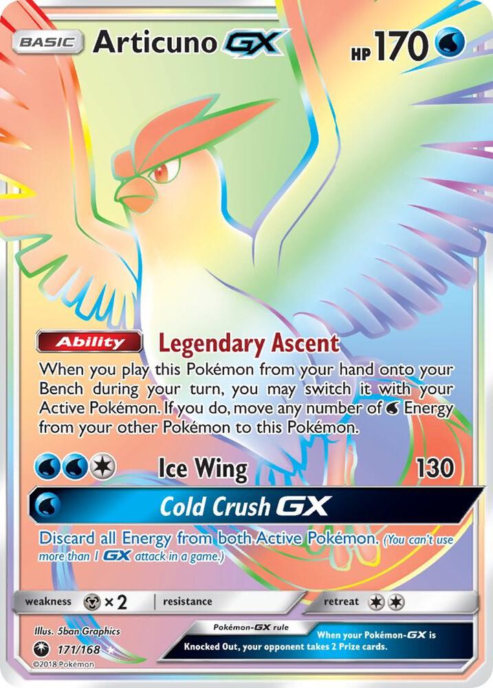 Articuno GX Secret 171/168 (SM - Celestial Storm)  - Holofoil | Good Games Adelaide SA