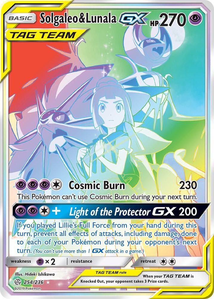 Solgaleo and Lunala GX Secret 254/236 (SM - Cosmic Eclipse)  - Holofoil | Good Games Adelaide SA