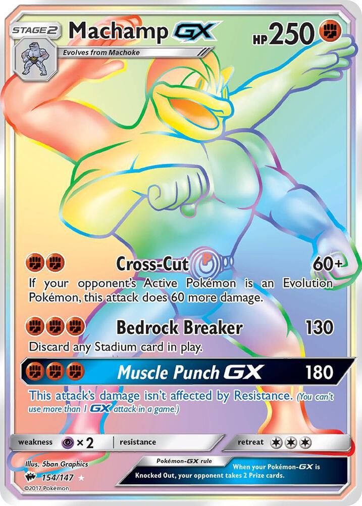 Machamp GX Secret 154/147 (SM - Burning Shadows)  - Holofoil | Good Games Adelaide SA