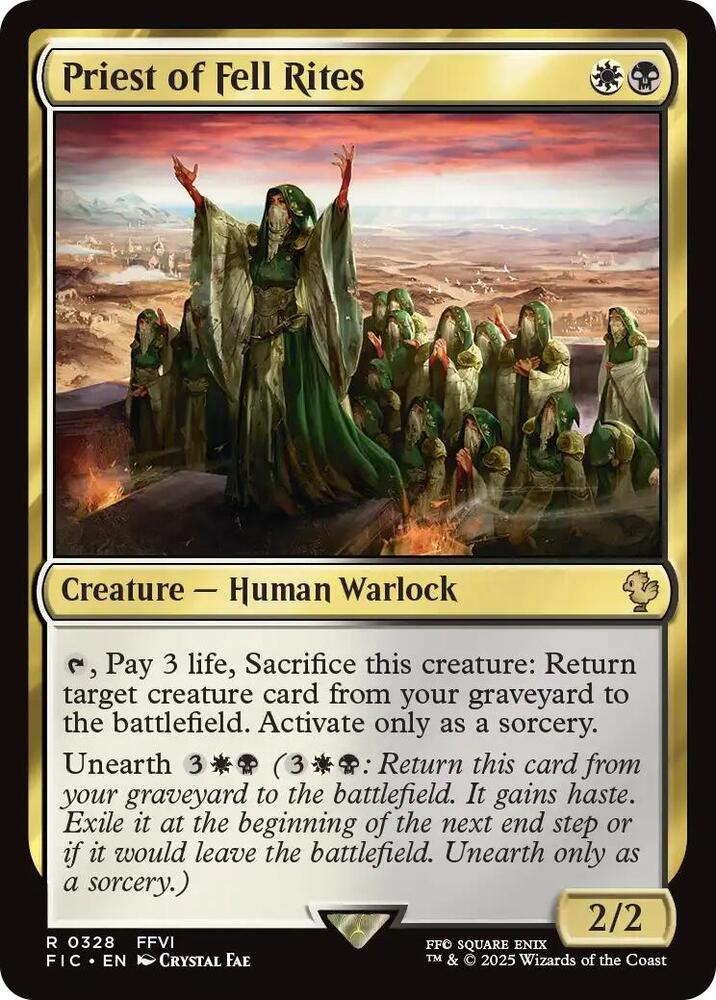 Priest of Fell Rites Surge Foil 328 (Commander: FINAL FANTASY)  - Foil | Good Games Adelaide SA