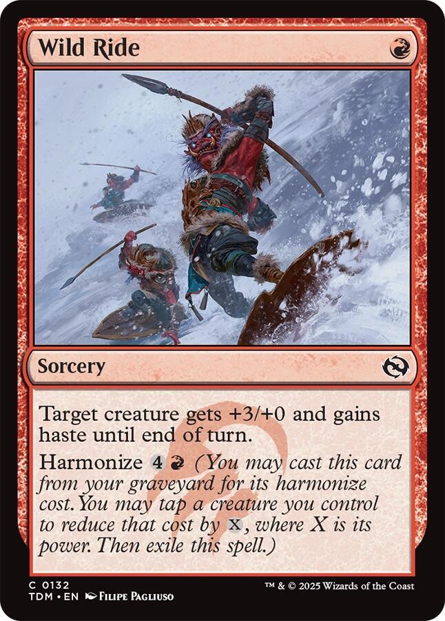 Wild Ride 132 (Tarkir: Dragonstorm)  - Foil | Good Games Adelaide SA
