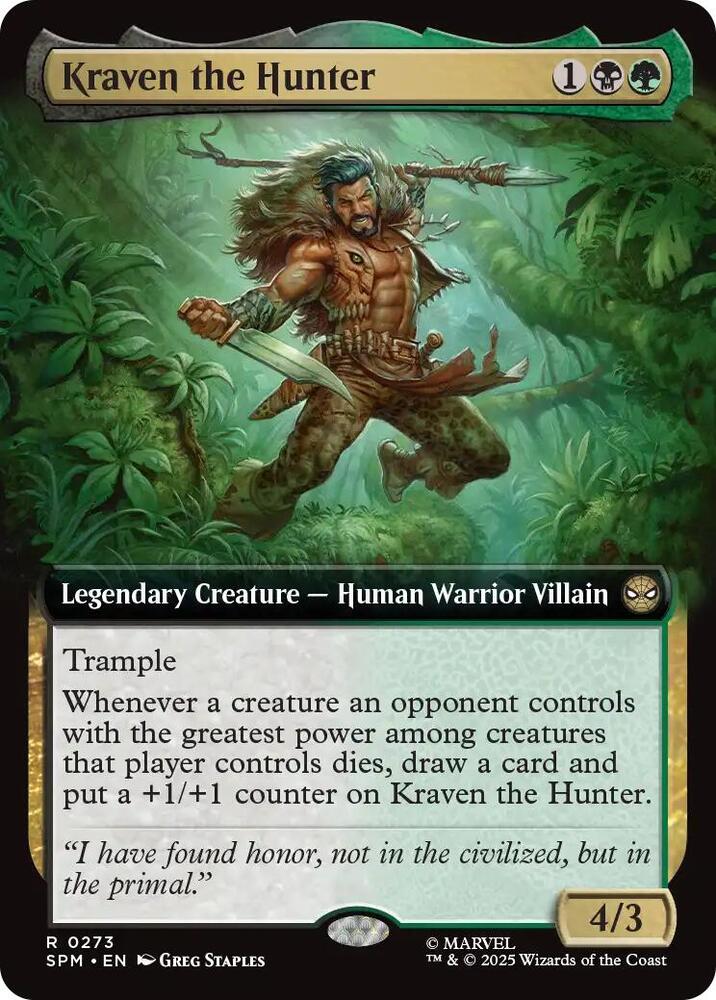Kraven the Hunter Extended Art 273 (Marvel's Spider-Man)  - Foil | Good Games Adelaide SA
