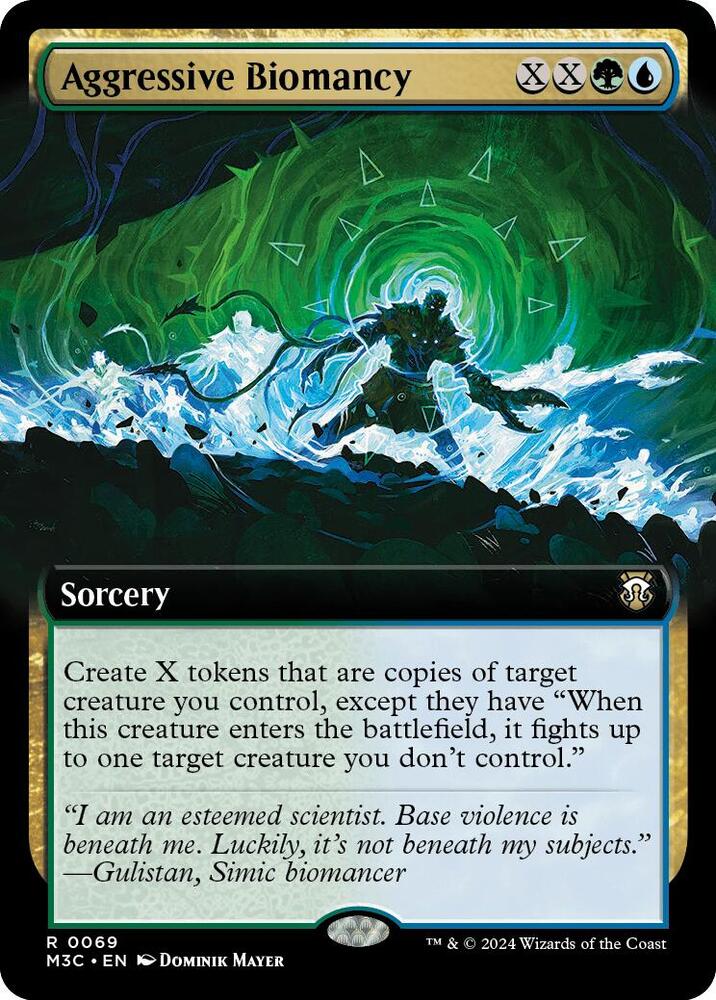 Aggressive Biomancy 69/411 (Commander: Modern Horizons 3)  - Extended Art | Good Games Adelaide SA