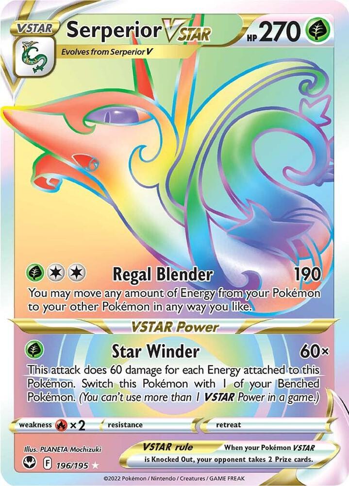 Serperior VSTAR Secret 196/195 (SWSH12: Silver Tempest)  - Holofoil | Good Games Adelaide SA