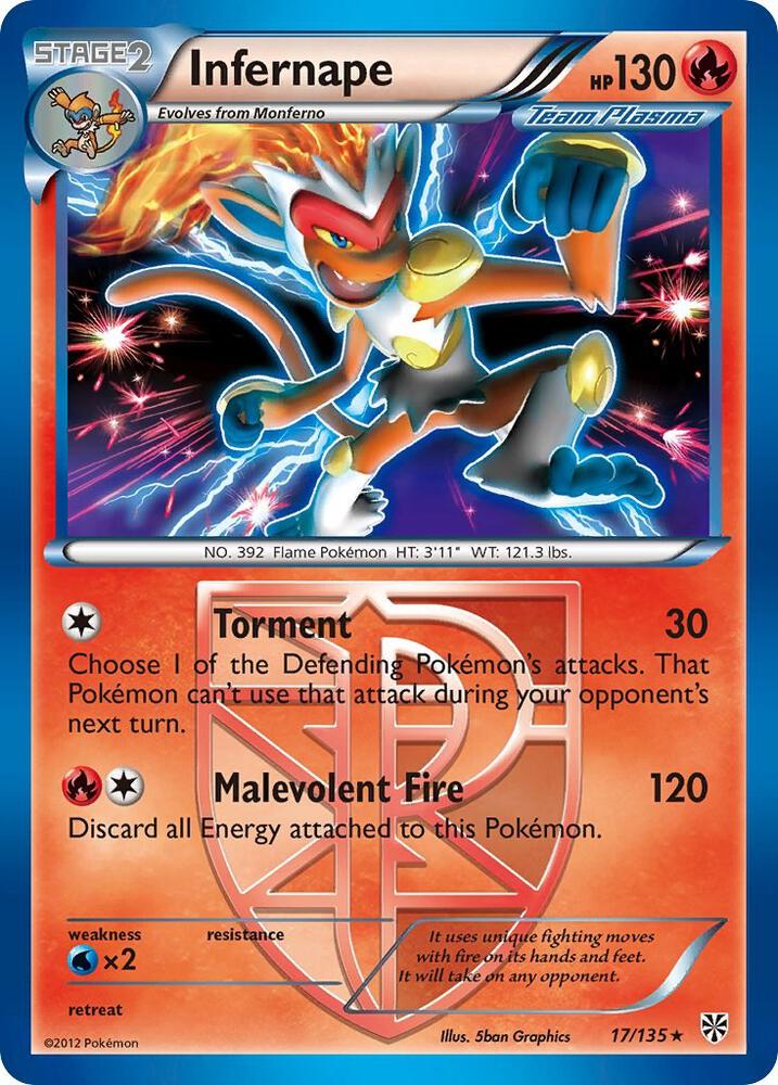 Infernape Team Plasma 17/135 (Plasma Storm)  - Holofoil | Good Games Adelaide SA
