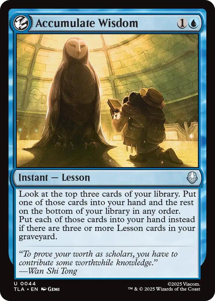 Accumulate Wisdom 44 (Avatar: The Last Airbender)  - Foil | Good Games Adelaide SA