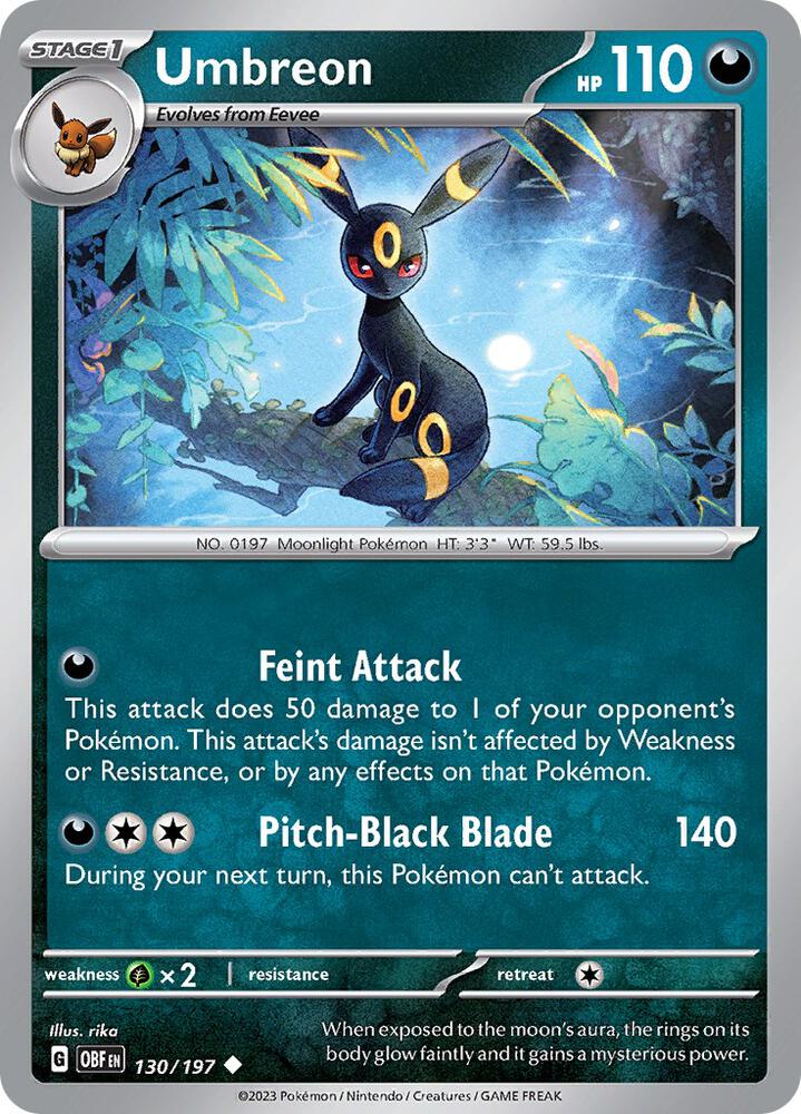 Umbreon 130/197 (SV03: Obsidian Flames)  | Good Games Adelaide SA