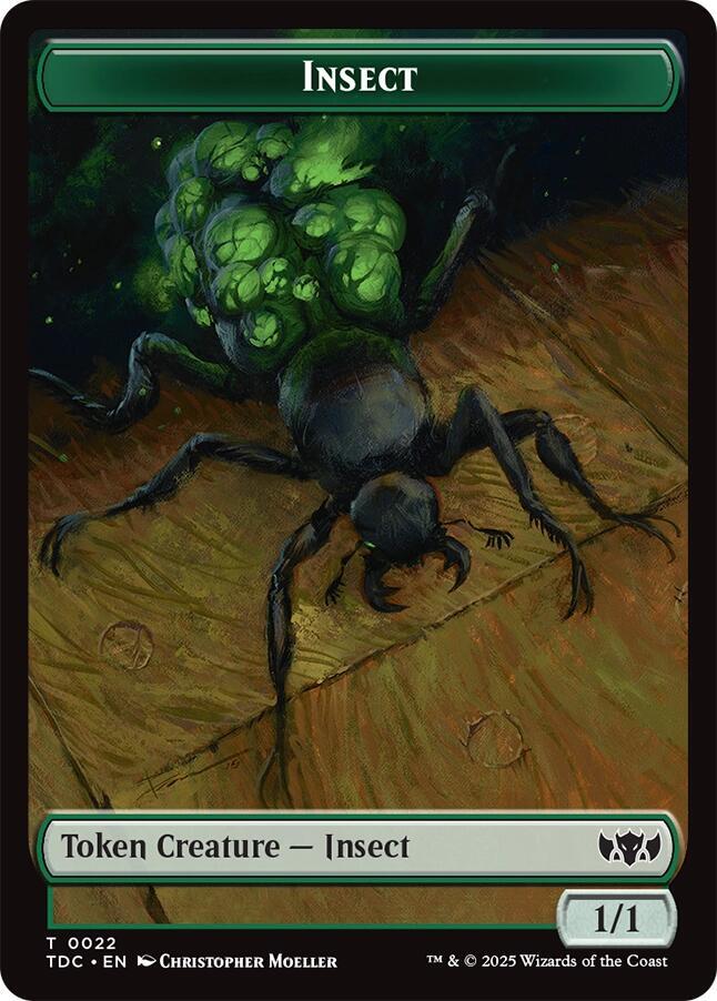 Insect 0022 Plant Double Sided Token 22 // 24 (Commander: Tarkir: Dragonstorm)  | Good Games Adelaide SA