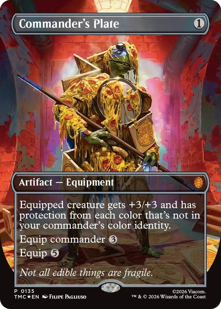 Commanders Plate Borderless 135 (Commander: Teenage Mutant Ninja Turtles)  - Foil | Good Games Adelaide SA