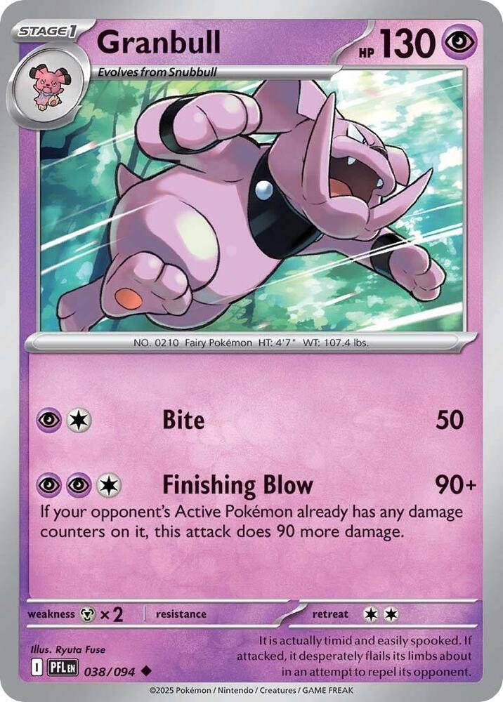 Granbull 038/094 (ME02: Phantasmal Flames)  - Reverse Holofoil | Good Games Adelaide SA