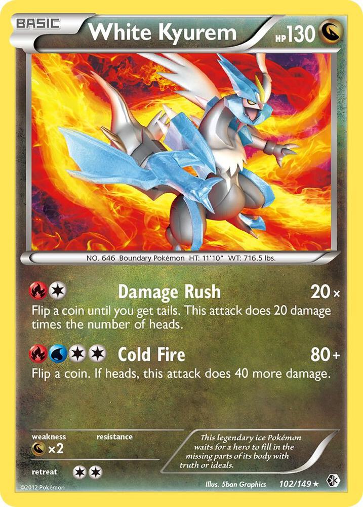 White Kyurem 102/149 (Boundaries Crossed)  | Good Games Adelaide SA