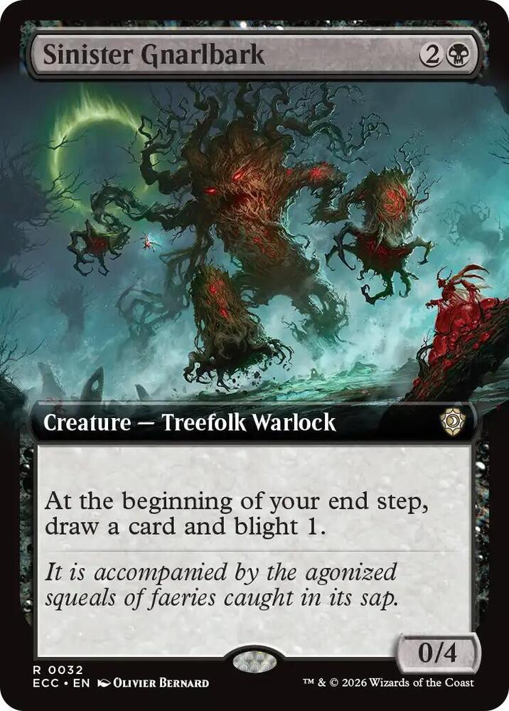 Sinister Gnarlbark  32/176 (Commander: Lorwyn Eclipsed)  - Extended Art | Good Games Adelaide SA