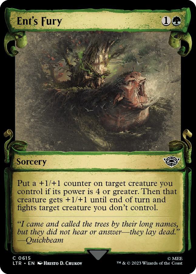 Ent's Fury 615 (Universes Beyond: The Lord of the Rings: Tales of Middle-earth)  - Showcase Scroll Foil | Good Games Adelaide SA