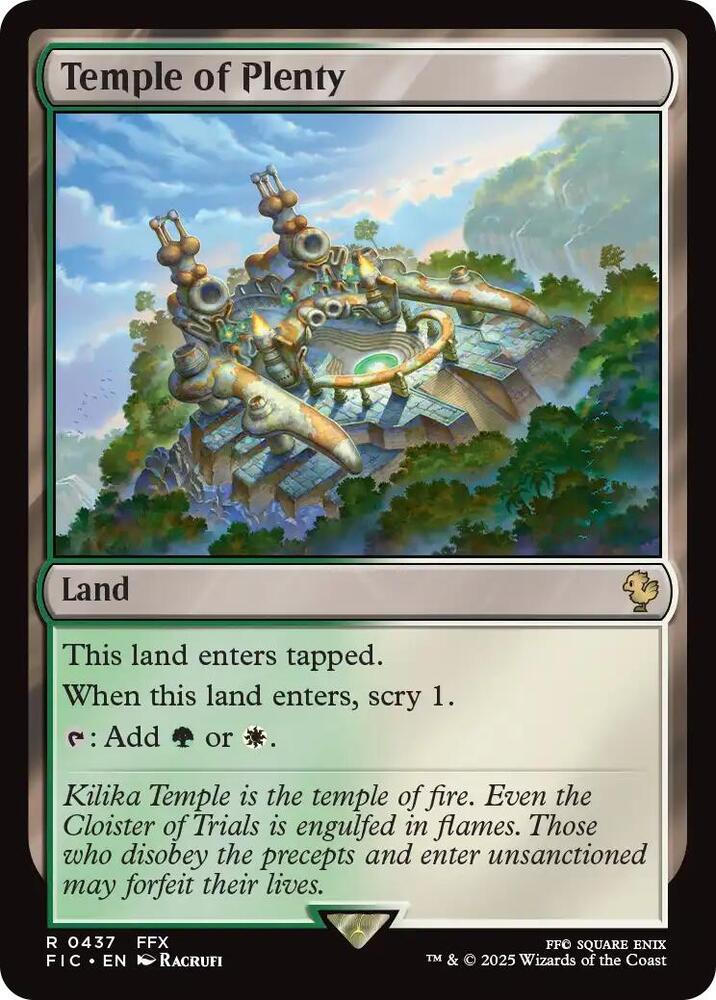Temple of Plenty 437 (Commander: FINAL FANTASY)  - Foil | Good Games Adelaide SA