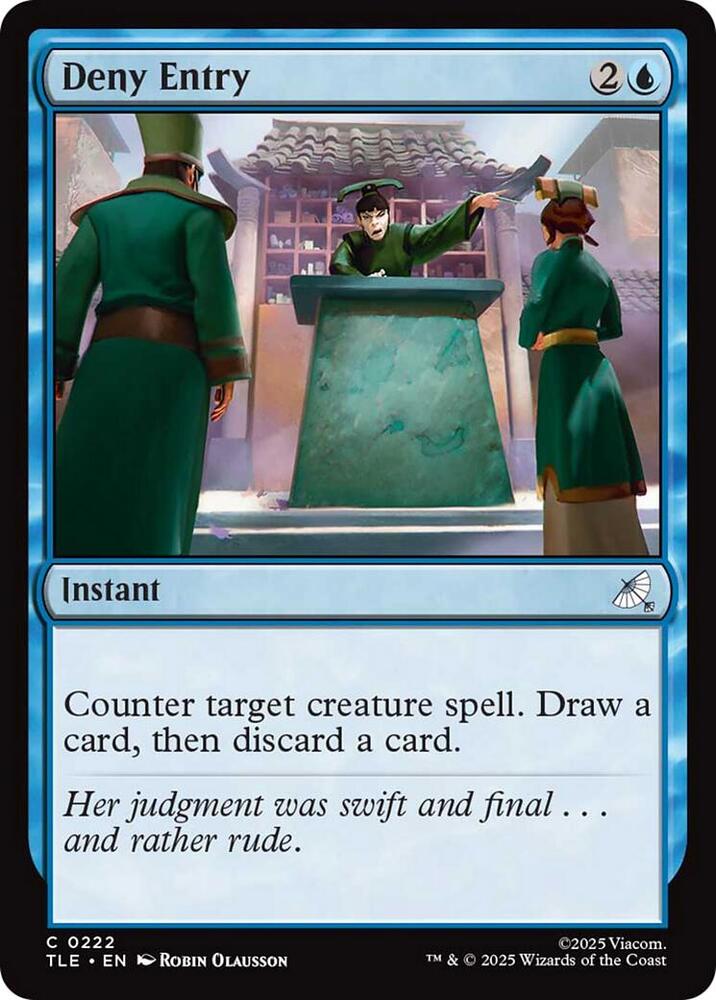Deny Entry 222 (Avatar: The Last Airbender: Eternal-Legal)  | Good Games Adelaide SA