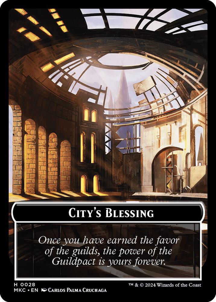 Citys Blessing Zombie Double Sided Token 28 // 11 (Commander: Murders at Karlov Manor)  | Good Games Adelaide SA