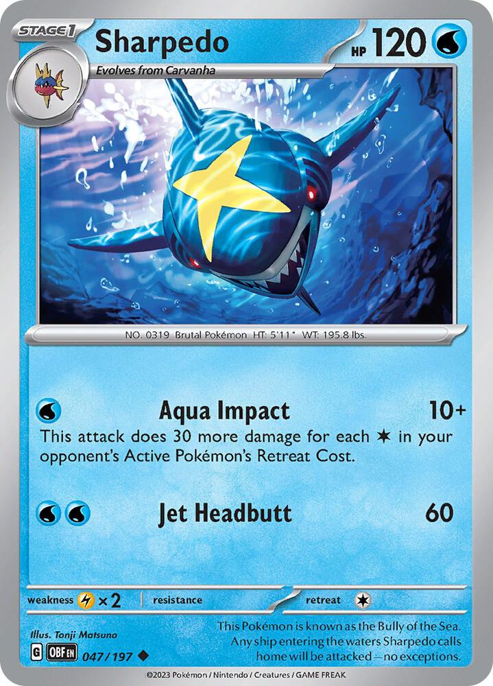 Sharpedo 047/197 (SV03: Obsidian Flames)  | Good Games Adelaide SA
