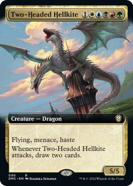 Two Headed Hellkite Extended Art 90 (Commander: Dominaria United)  | Good Games Adelaide SA