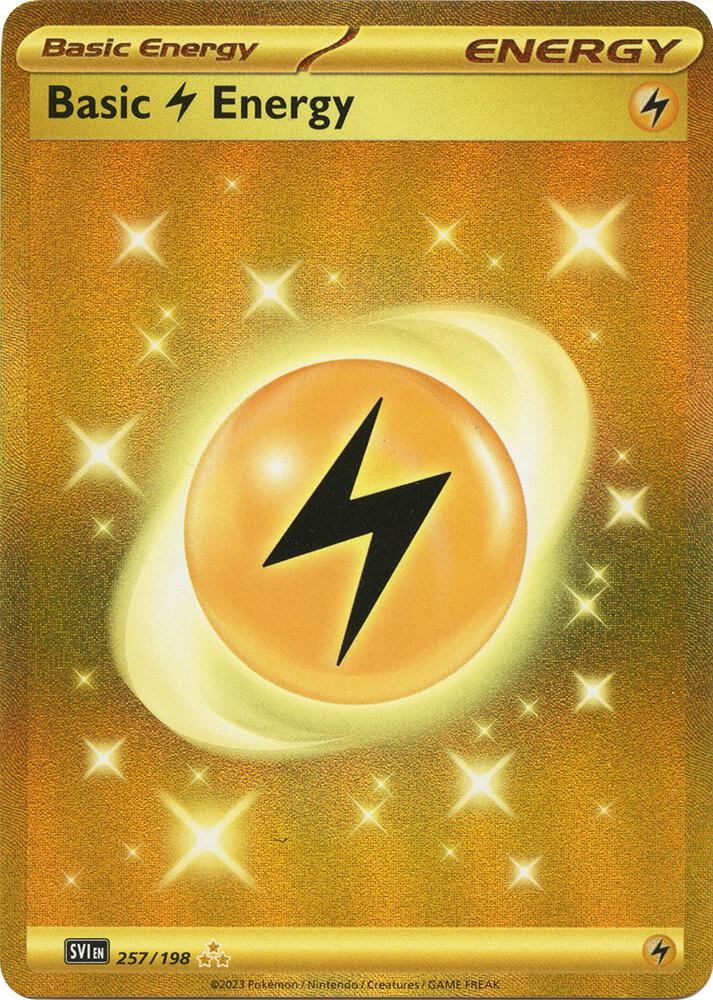 Basic Lightning Energy 257 198 257/198 (SV01: Scarlet & Violet Base Set)  - Holofoil | Good Games Adelaide SA