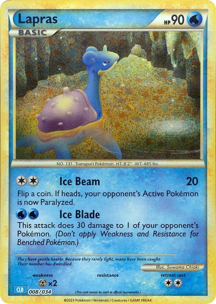 Lapras 008/034 (Trading Card Game Classic)  - Holofoil | Good Games Adelaide SA