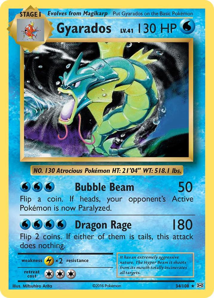 Gyarados 34/108 (XY - Evolutions)  - Holofoil | Good Games Adelaide SA