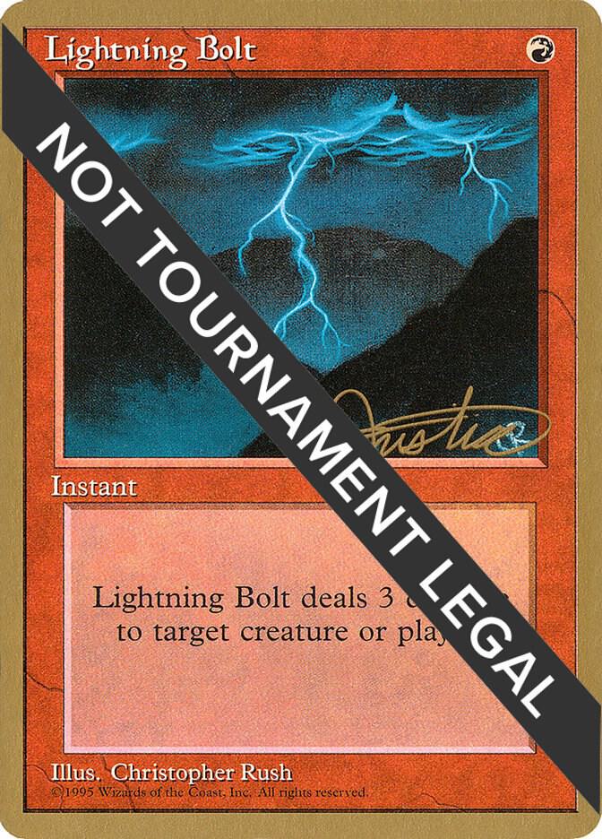Lightning Bolt 1996 Mark Justice 4ED  (World Championship Decks)  | Good Games Adelaide SA