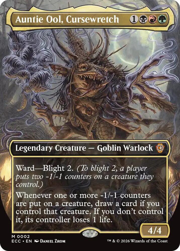 Auntie Ool Cursewretch Borderless 2/176 (Commander: Lorwyn Eclipsed)  - Borderless | Good Games Adelaide SA