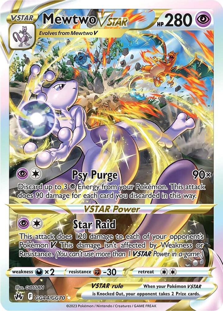 Mewtwo VSTAR GG44/GG70 (Crown Zenith: Galarian Gallery)  - Holofoil | Good Games Adelaide SA