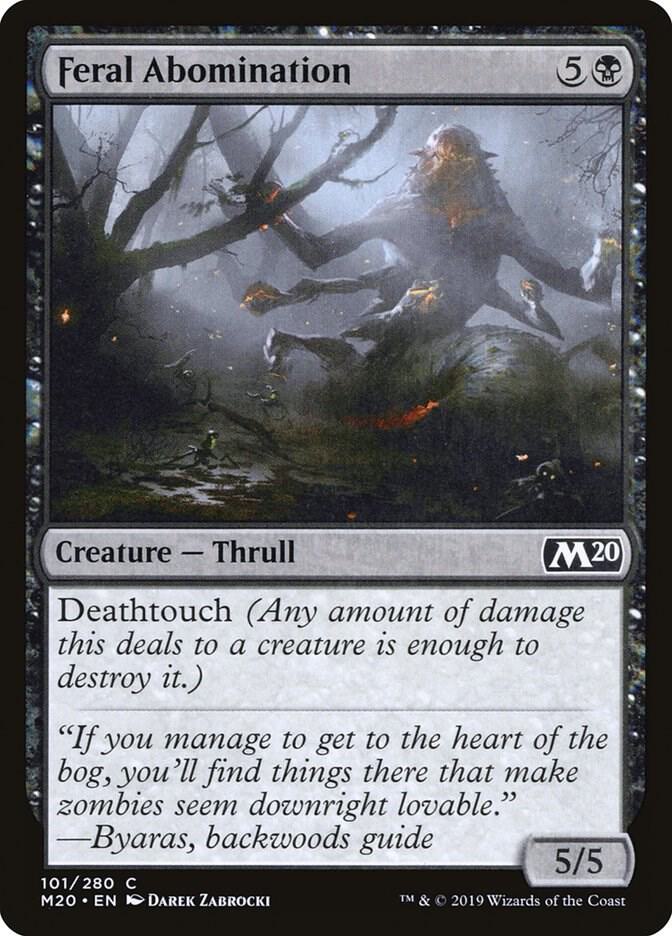 Feral Abomination 101 (Core Set 2020)  - Foil | Good Games Adelaide SA