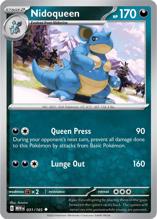 Nidoqueen 031/165 (SV: Scarlet & Violet 151)  | Good Games Adelaide SA