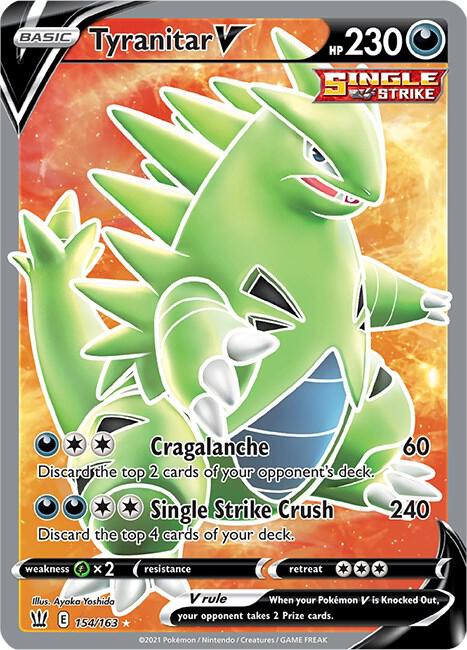 Tyranitar V Full Art 154/163 (SWSH05: Battle Styles)  - Holofoil | Good Games Adelaide SA