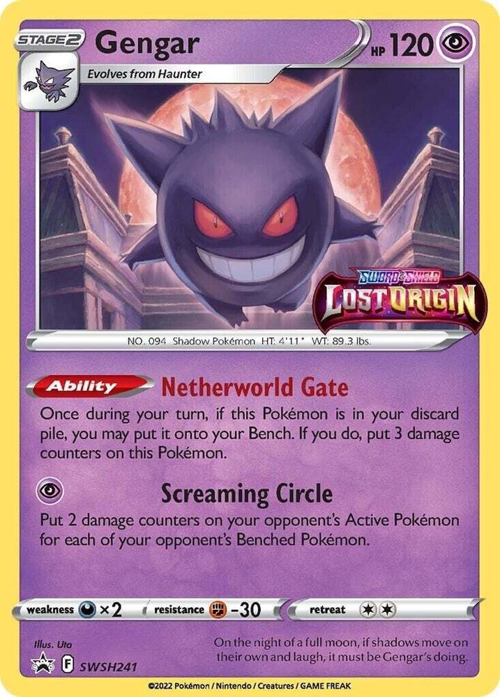 Gengar Prerelease SWSH241 (SWSH: Sword & Shield Promo Cards)  - Holofoil | Good Games Adelaide SA