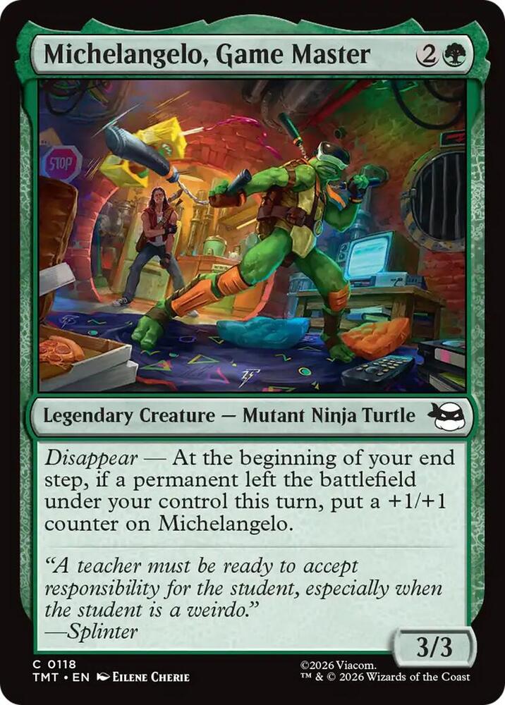 Michelangelo, Game Master 118 (Teenage Mutant Ninja Turtles)  - Foil | Good Games Adelaide SA