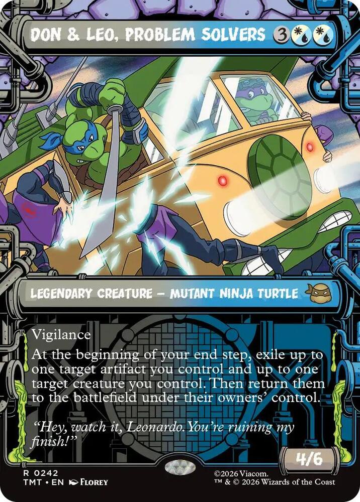 Don and Leo, Problem Solvers 242/260 (Teenage Mutant Ninja Turtles)  - Showcase Foil | Good Games Adelaide SA