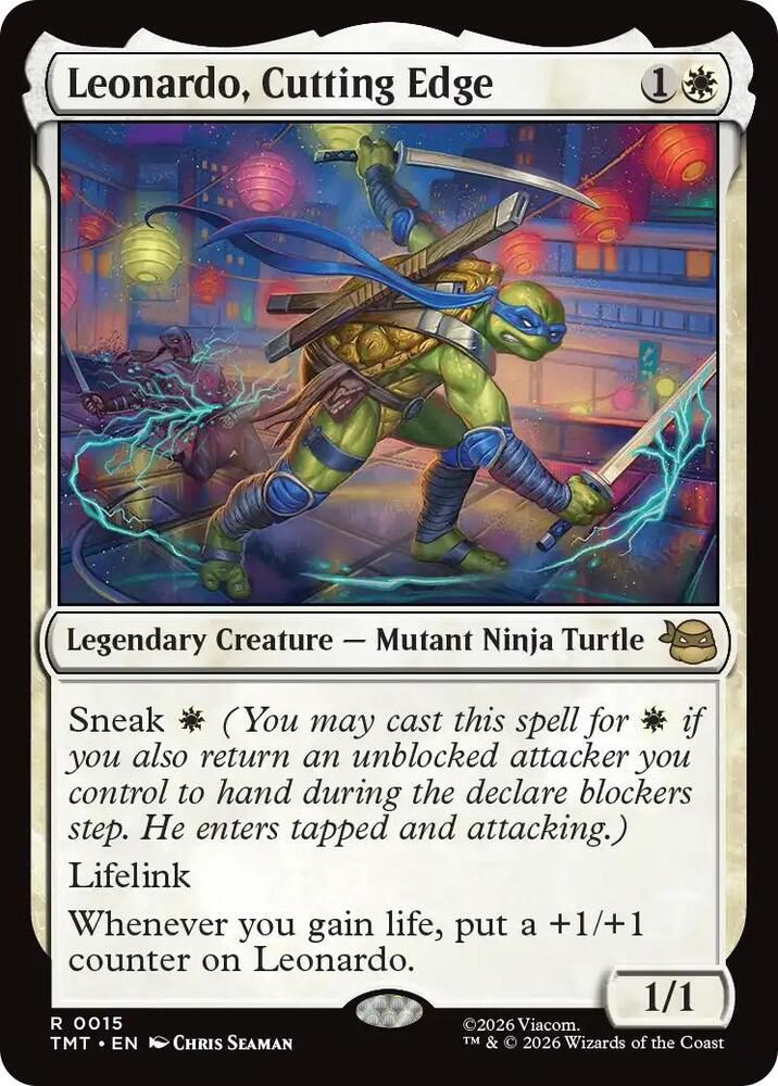 Leonardo, Cutting Edge 15 (Teenage Mutant Ninja Turtles)  - Foil | Good Games Adelaide SA