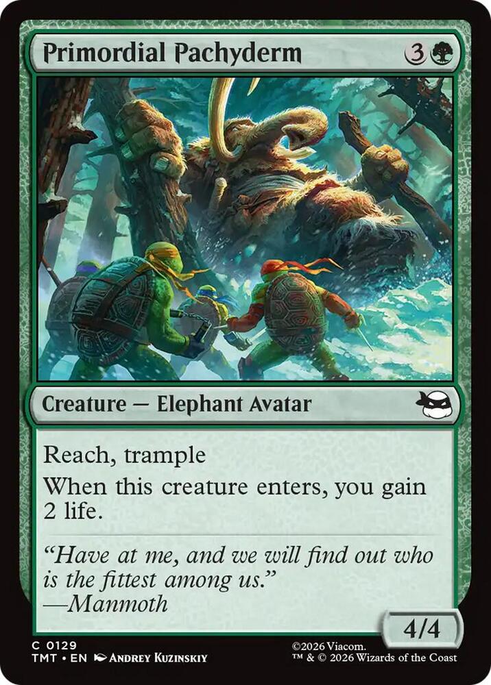 Primordial Pachyderm 129 (Teenage Mutant Ninja Turtles)  - Foil | Good Games Adelaide SA