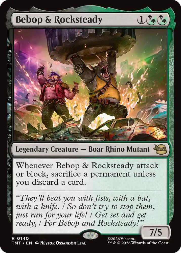 Bebop and Rocksteady 140 (Teenage Mutant Ninja Turtles)  - Foil | Good Games Adelaide SA