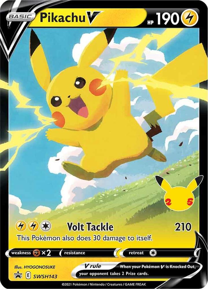 Pikachu V SWSH143 (SWSH: Sword & Shield Promo Cards)  - Holofoil | Good Games Adelaide SA